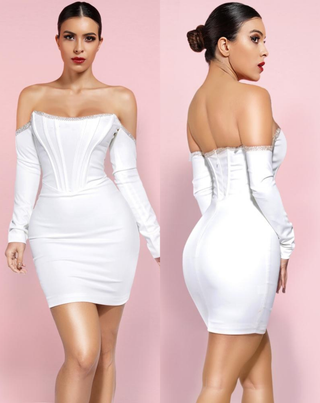 V267 Vestido corto Bandage