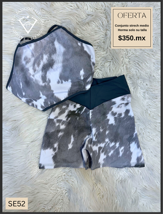 Conj. short nylon colombiano