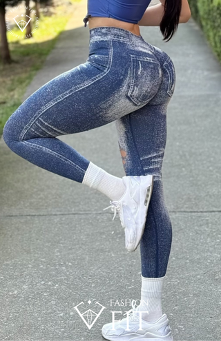 Leggin jeans blue