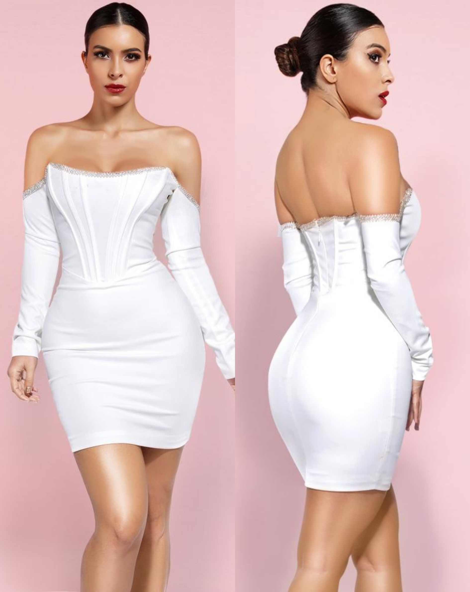 V267 Vestido corto Bandage