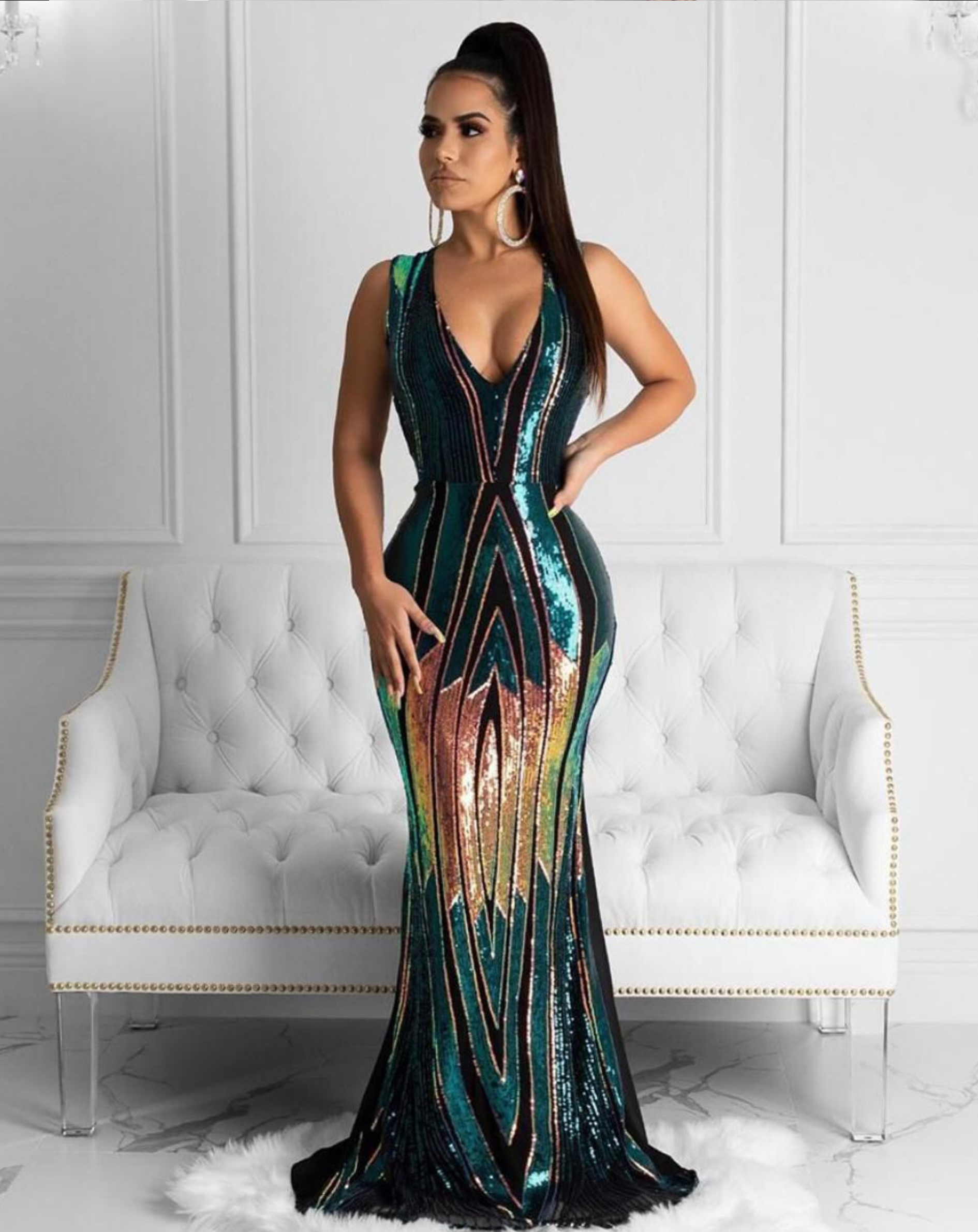 V73 Vestido largo