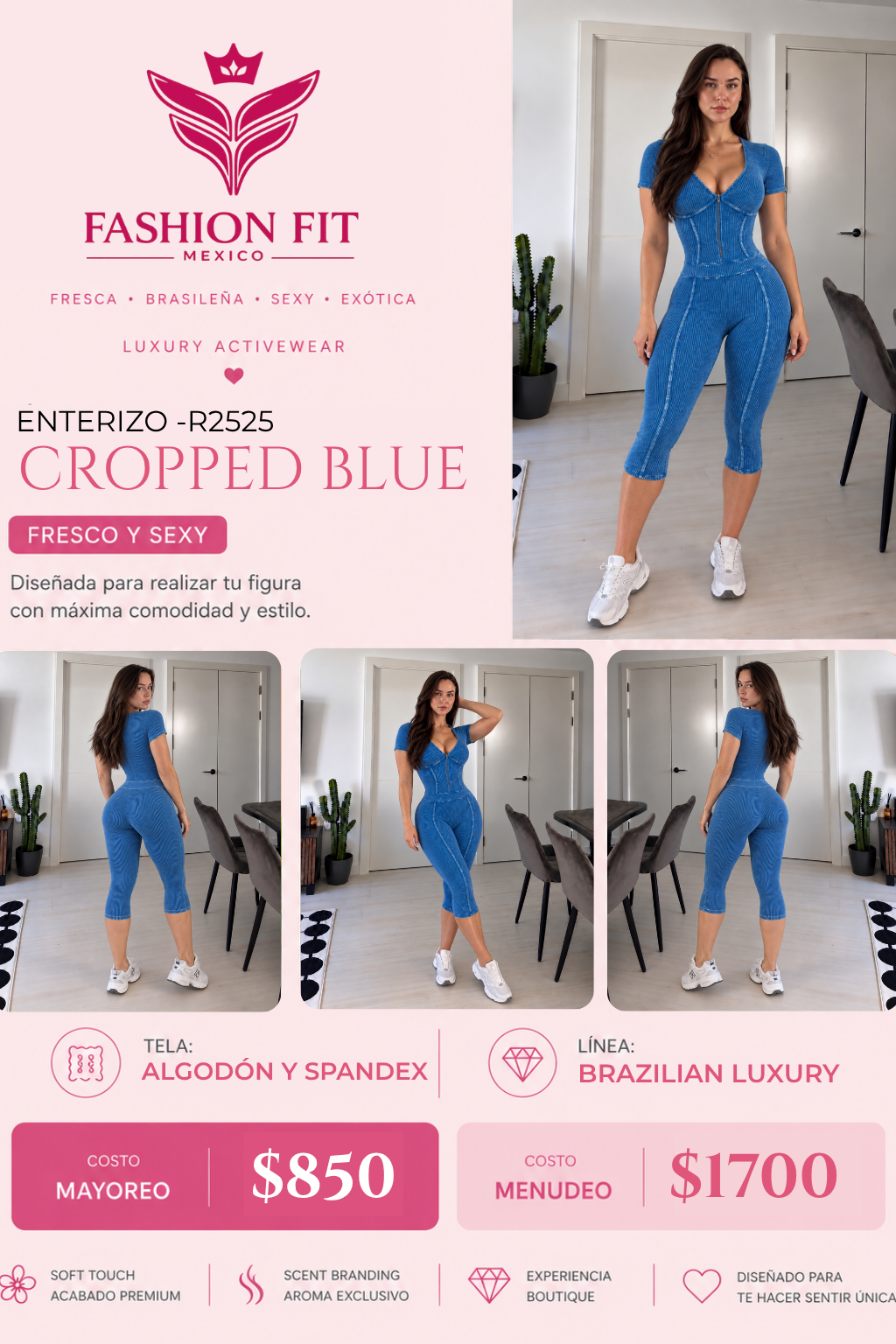 Mayoreo Cropped Blue