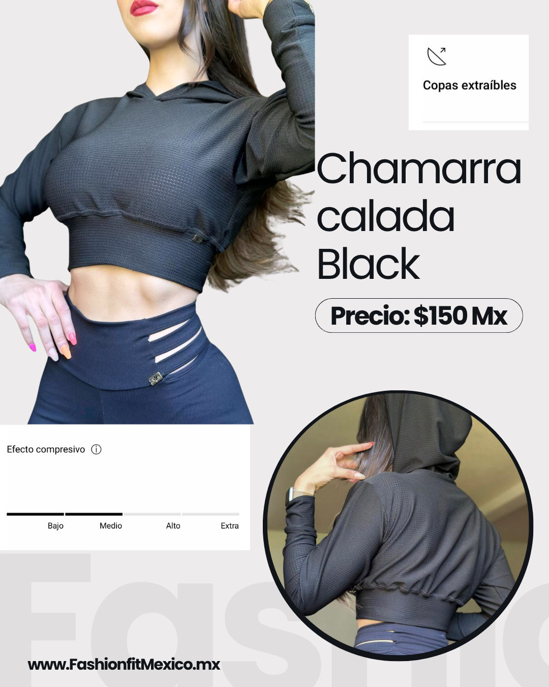 Chamarrita calada Black