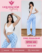 Conj. Polka Blue