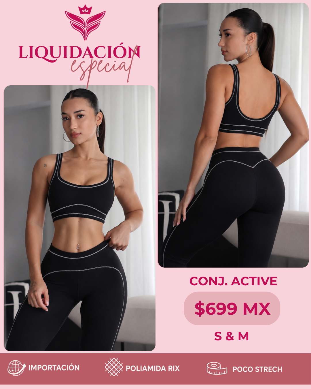 Conj. Active Black