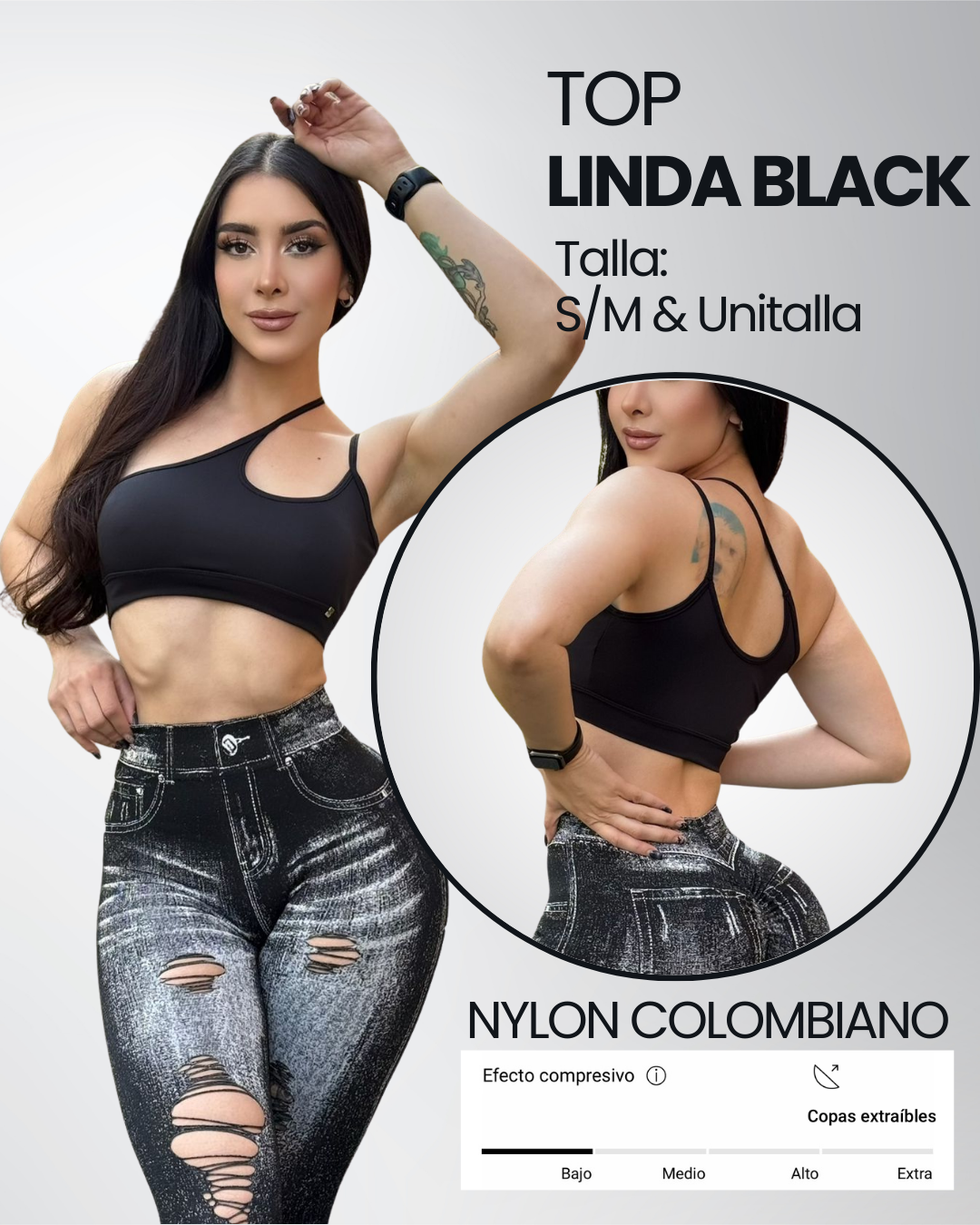 Top linda black