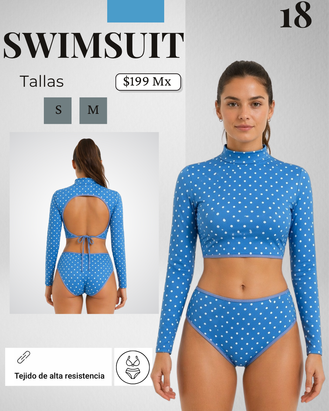 Swimsuit boliblue 18