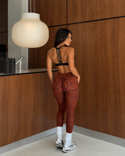 Leggin zebry coffee