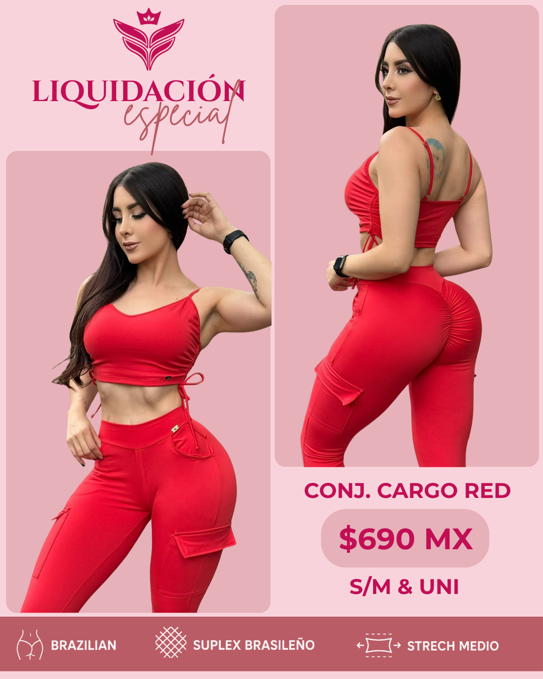 Conj. cargo red