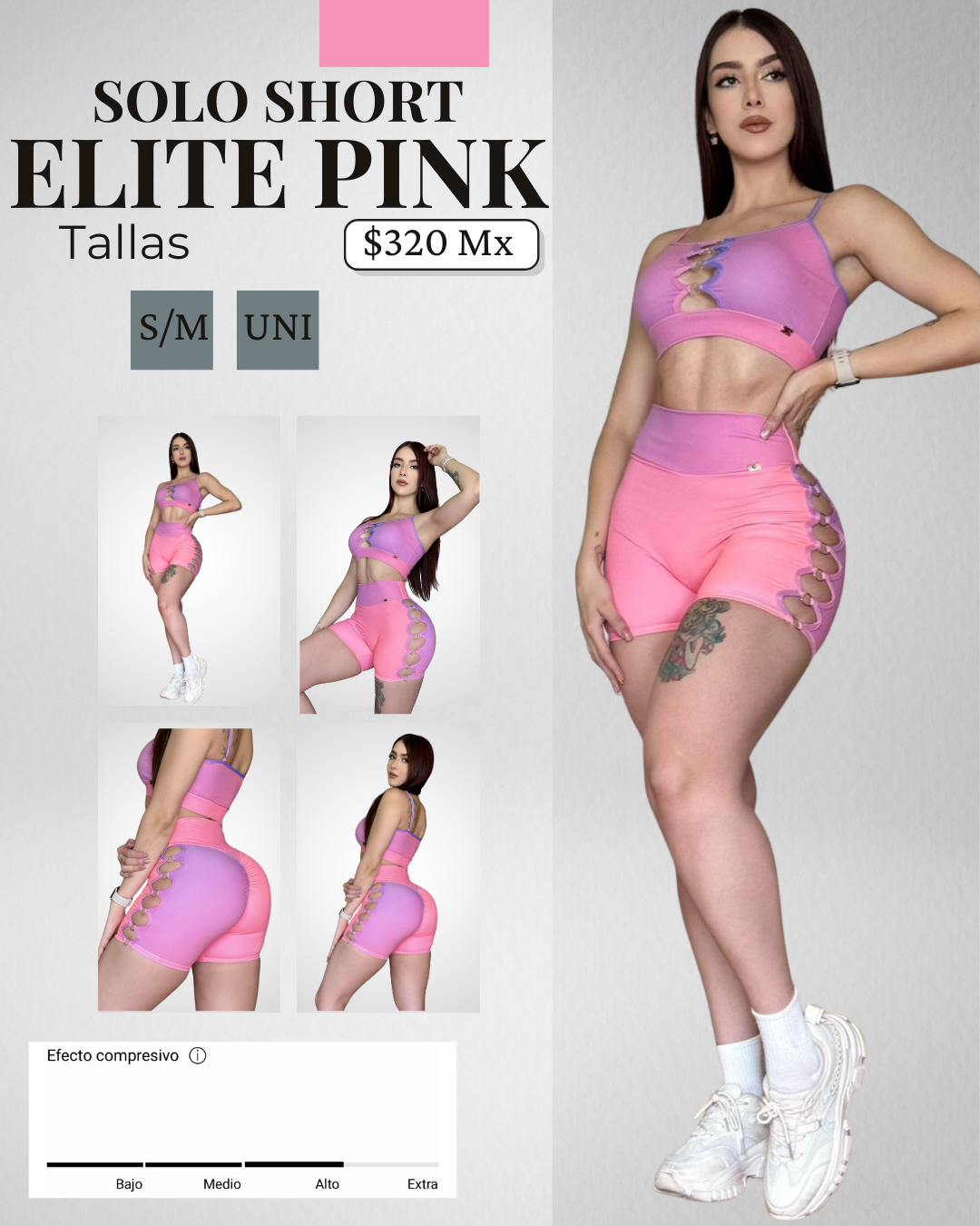 Solo short elite pink
