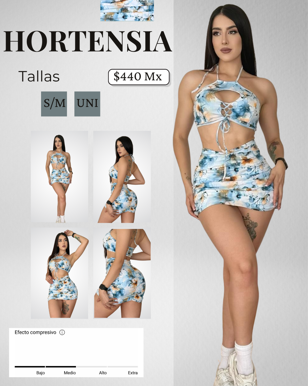 Conj. falda hortensia