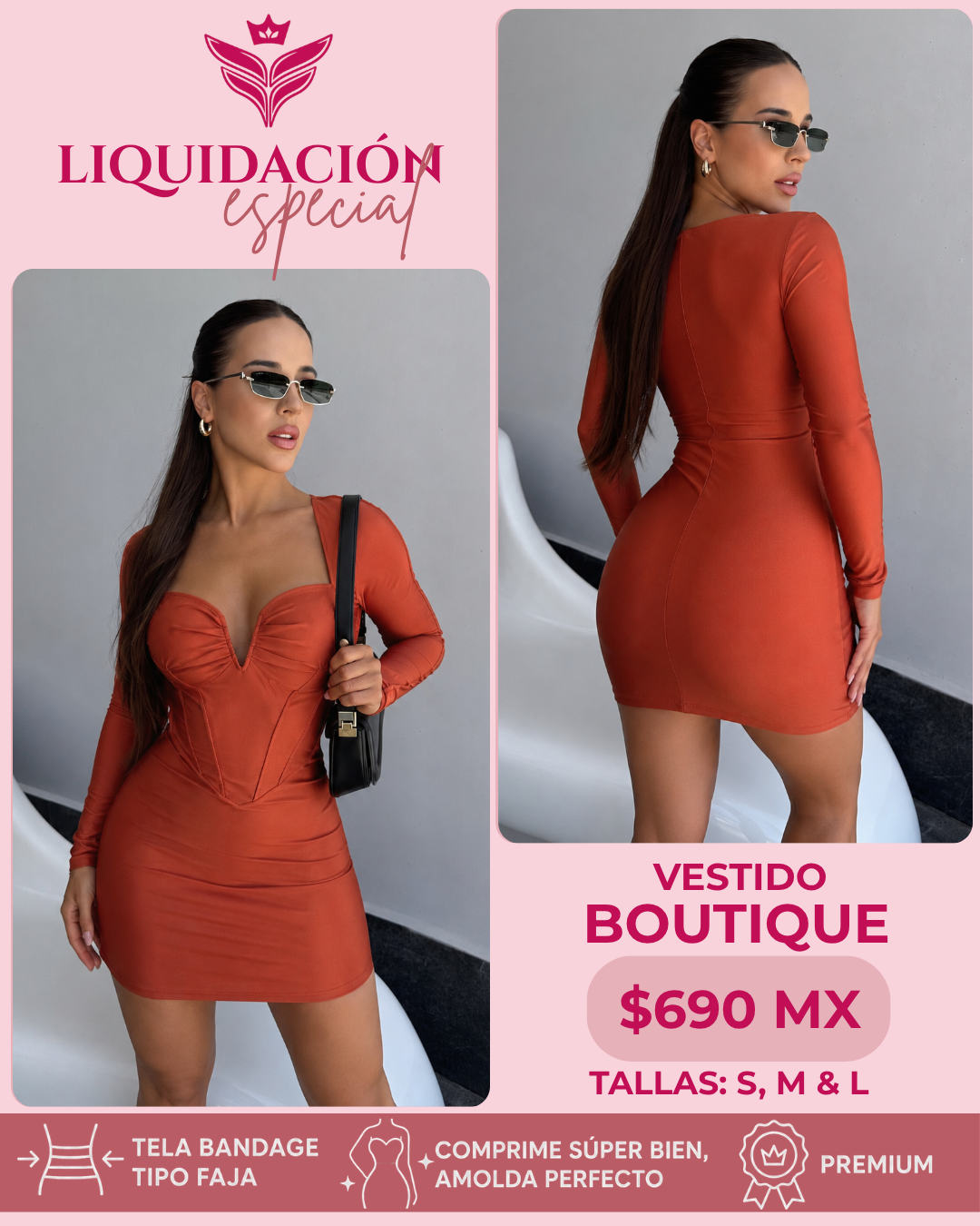 V12 vestido corto