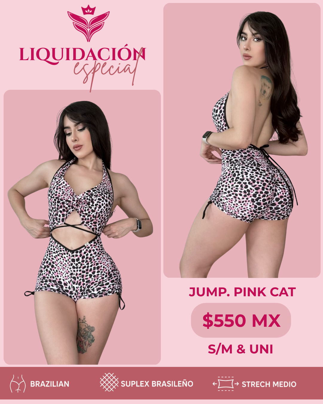 Jump. Pink cat