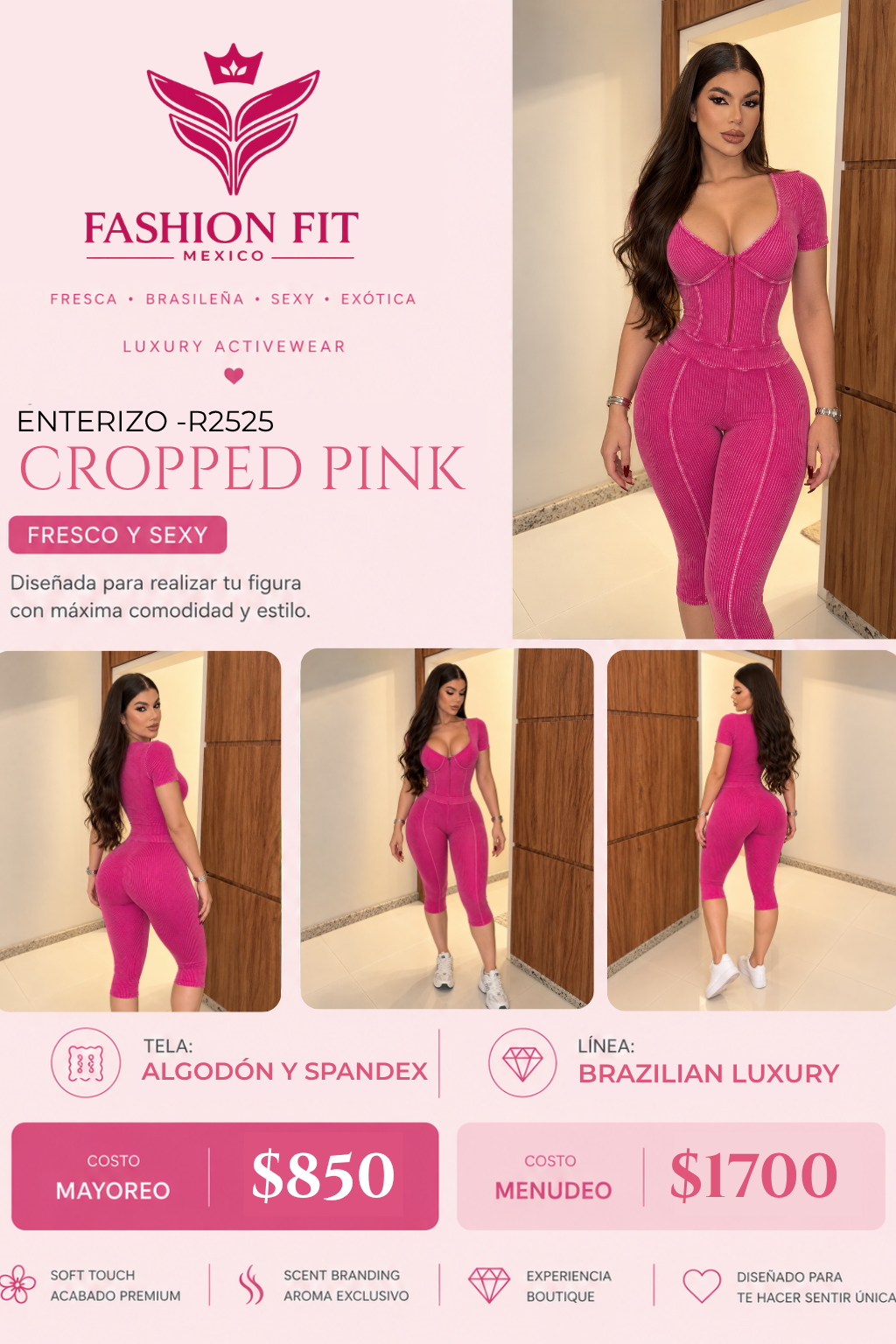 Mayoreo Cropped Pink