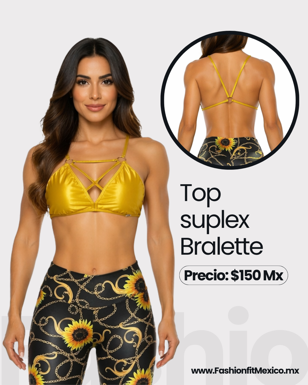 Top bralette dorado