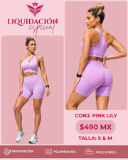 Conj. short pink lili