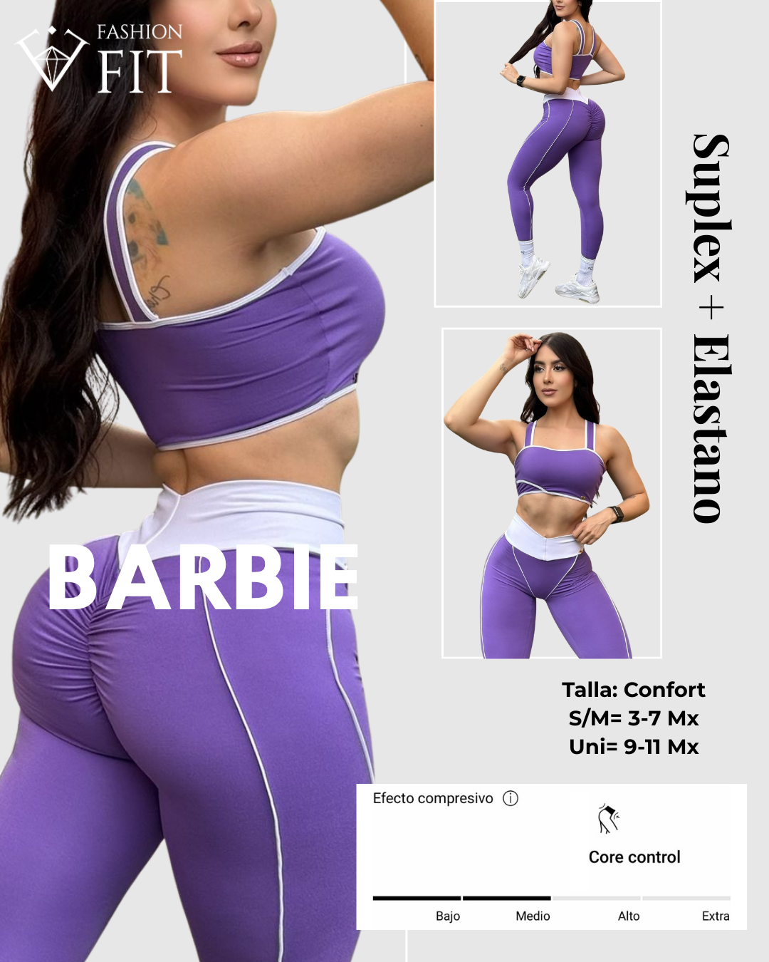 Conj. Barbie purple