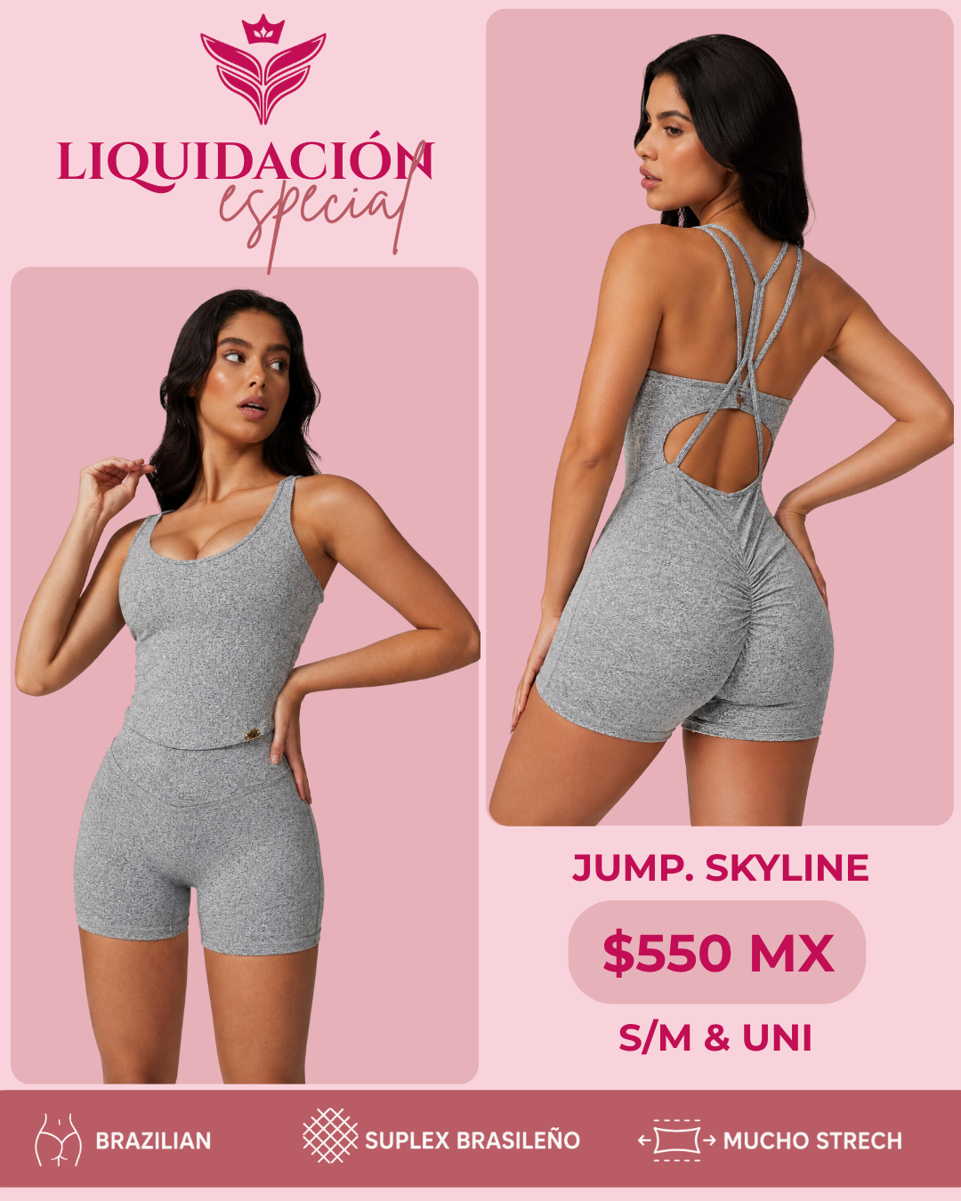 Jump. Sky gray