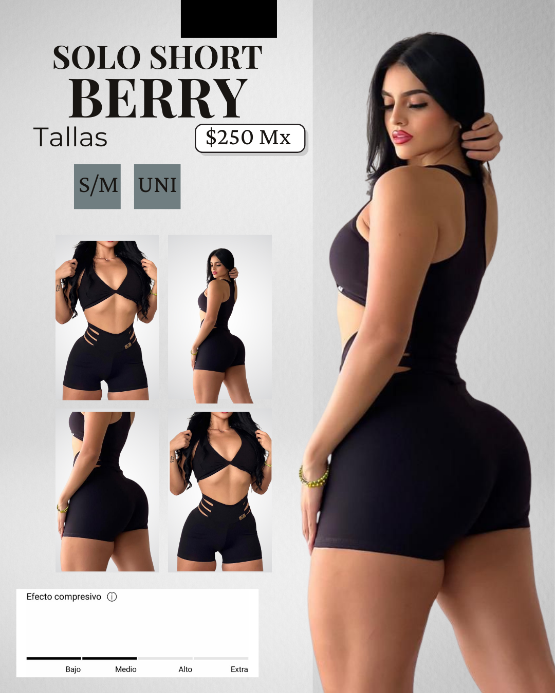 Solo short berry black