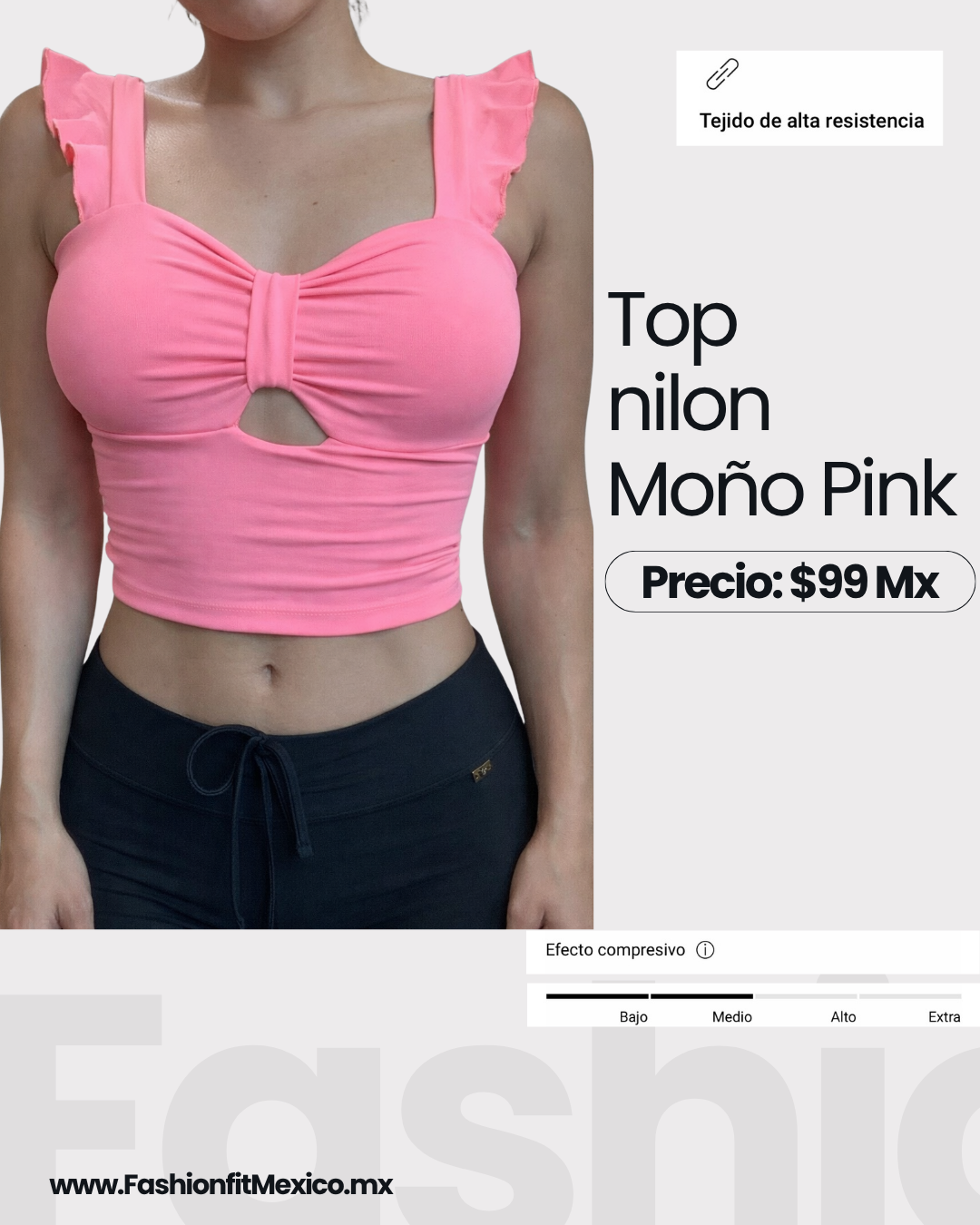 Top moño pink fosfo