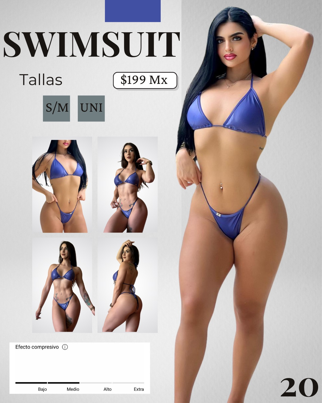 Swimsuit blue 20
