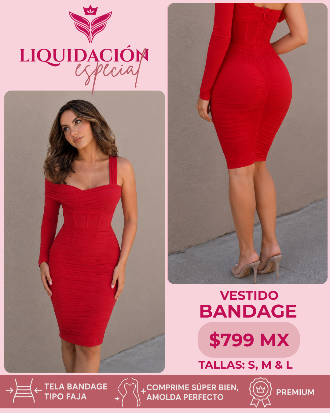 Bandage vestido corto