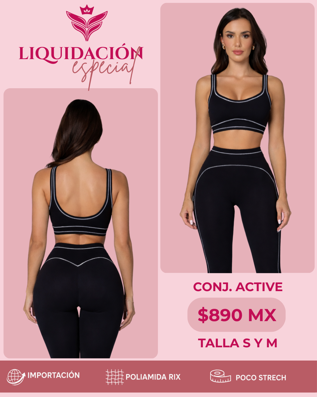 Conj. Active Black