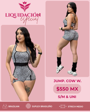 Jump. Cow white